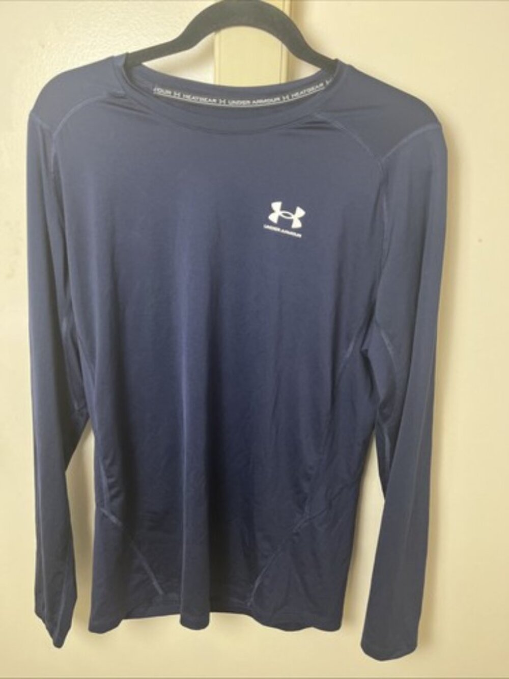 Under Armour HeatGear Compression Long Sleeve Shirt Adult XXL Navy Base Layer